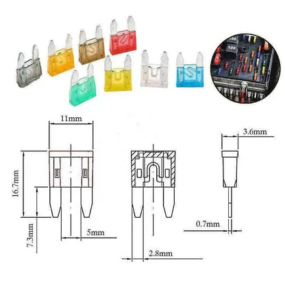 120pcs small car fuse - www.Shopthatapp.com