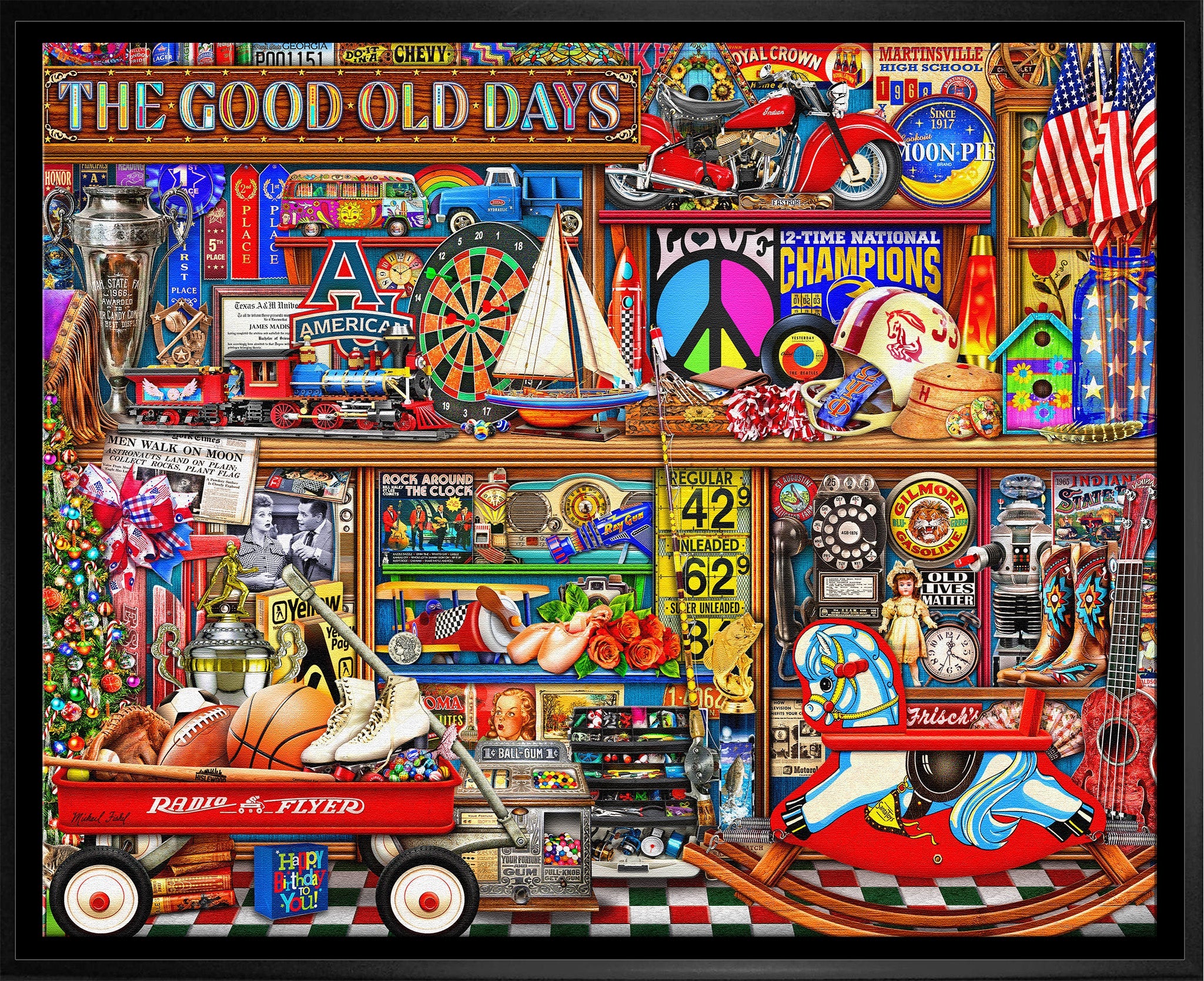 Good Old Days 20x29 Framed Canvas by Michael Fishel - www.Shopthatapp.com