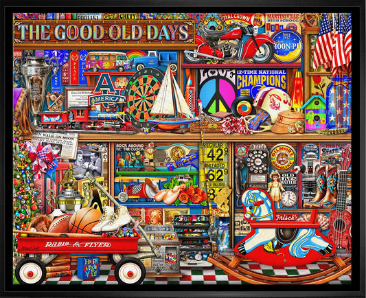 Good Old Days 20x29 Framed Canvas by Michael Fishel - www.Shopthatapp.com