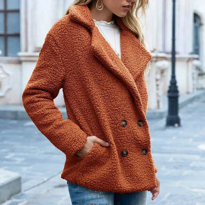 Lapel Winter Fleece Fluffy Jacket Cardigan Sweater for women - www.Shopthatapp.com