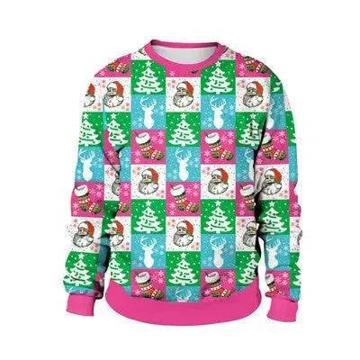 Ugly Christmas Sweater For gift Santa Deer Elf Funny Pullover - www.Shopthatapp.com