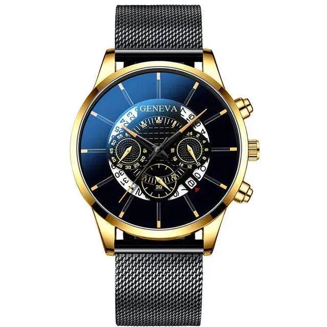 Alloy mesh calendar watch - www.Shopthatapp.com