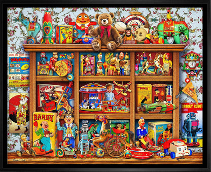 Totally Toys 20x24 Framed Canvas by Michael Fishel - www.Shopthatapp.com