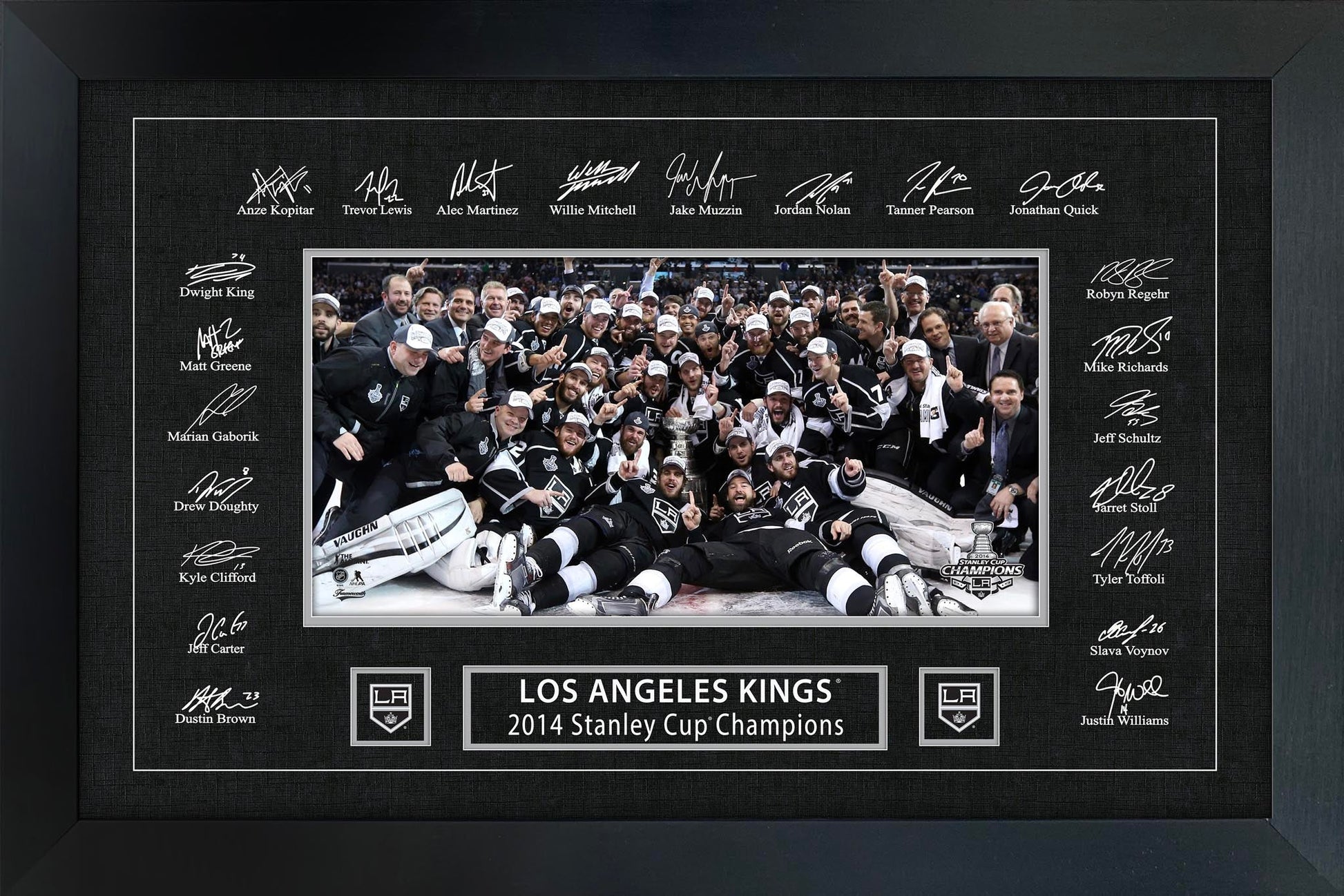 Los Angeles Kings 2014 Stanley Cup Replica Signature Frame - www.Shopthatapp.com