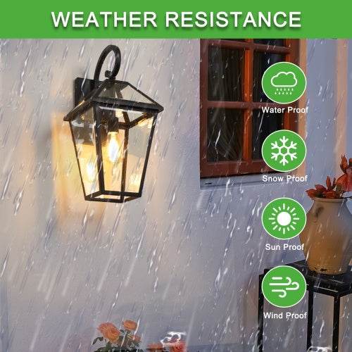 Modern Outdoor Waterproof Wall Lights fixture Support Many Types Of Bulb-2 Packs - www.Shopthatapp.com