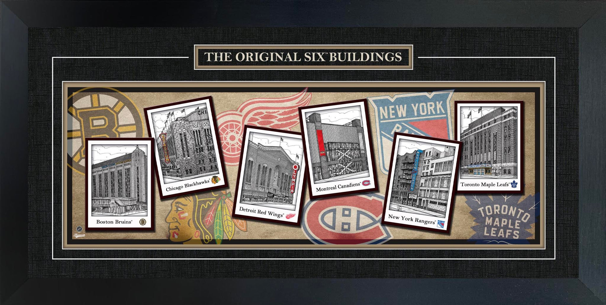 Original Six Buildings 16X35 Framed Print - www.Shopthatapp.com