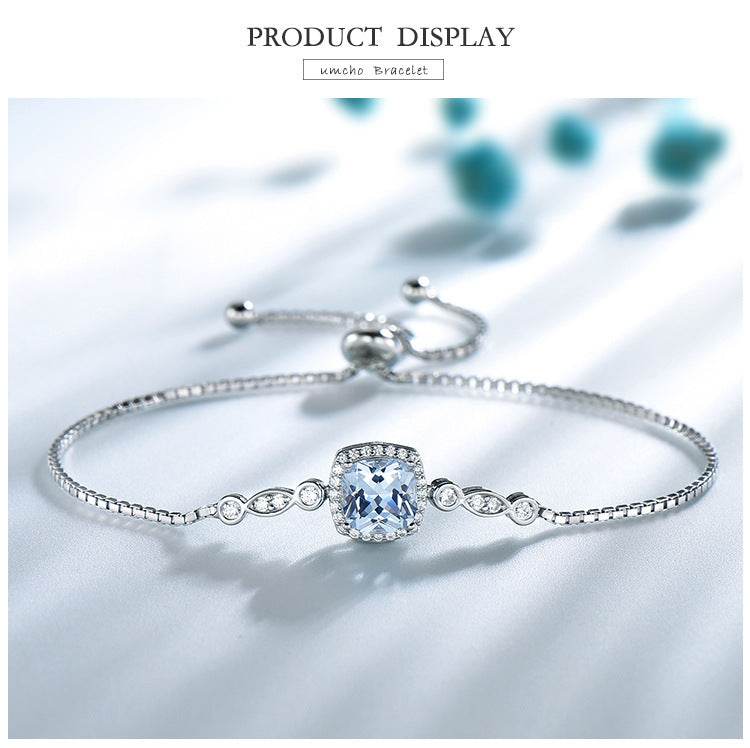 Blue Topaz Birthstone Set – 925 Sterling Silver Jewelry - 4 Piece Set - www.Shopthatapp.com