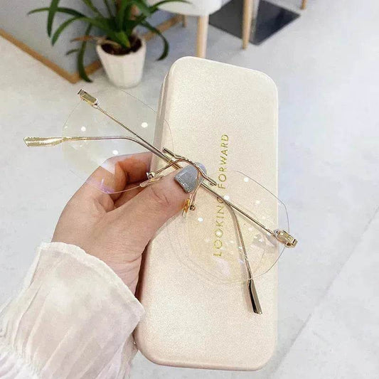 Rimless Octagon Sunglasses for Men Women Polygon Rectangle Shade Glasses Frameless - www.Shopthatapp.com