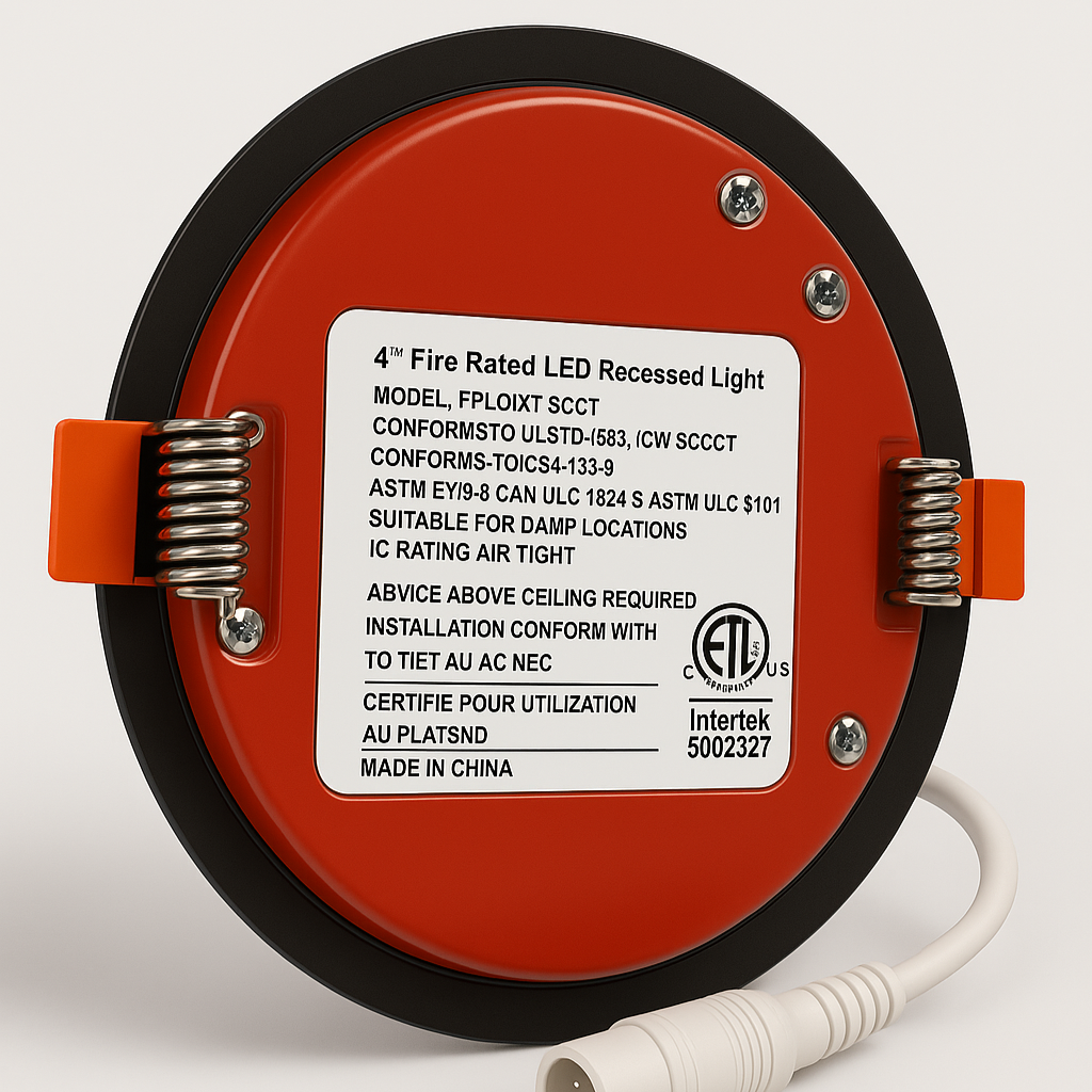 4″ Fire Rated LED Pot Light — 2-Hour Fire Protection (Canless) | 5CCT, Type IC, Air-Tight (cETL/ULC) - www.Shopthatapp.com