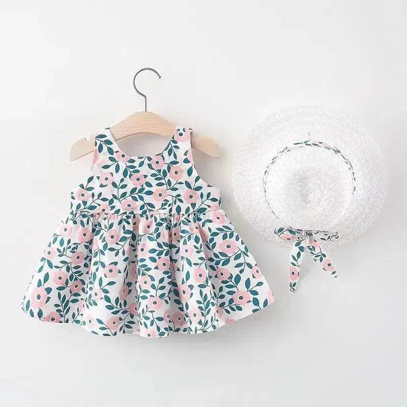 Casual Newborn Baby girl Printed Bow Princess Dress - www.Shopthatapp.com