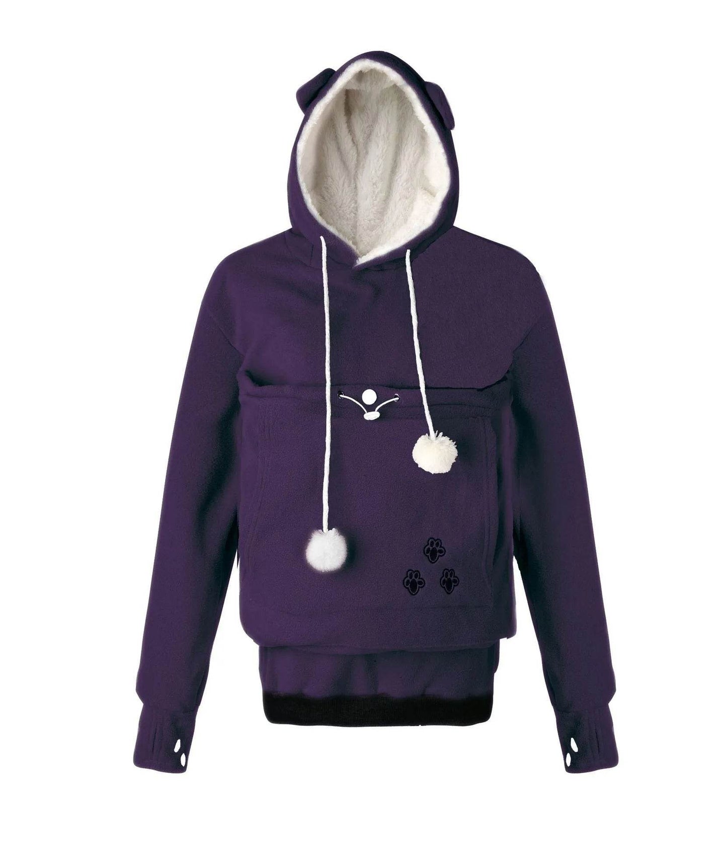 Sweatshirt With Pockets – Women’s Casual Solid Cat Lover Hoodie - www.Shopthatapp.com