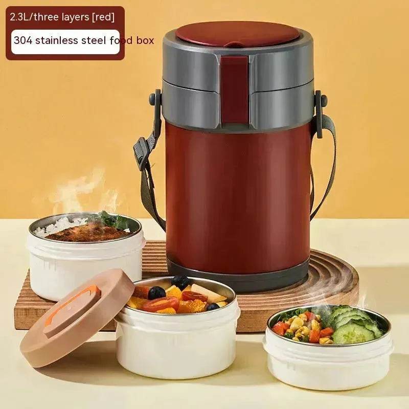 304 Stainless Steel Large Capacity Vacuum Thermal Insulated Lunch Box - www.Shopthatapp.com