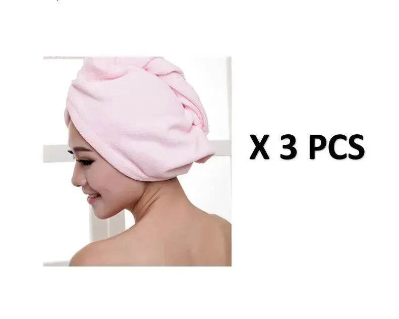 Women's Microfiber Hair Dryer Cap Absorbent Hair Towel. - www.Shopthatapp.com