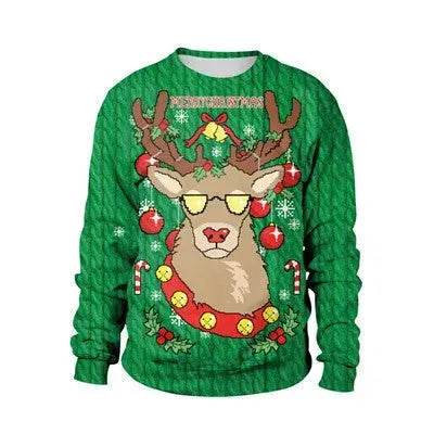 Ugly Christmas Sweater For gift Santa Deer Elf Funny Pullover - www.Shopthatapp.com