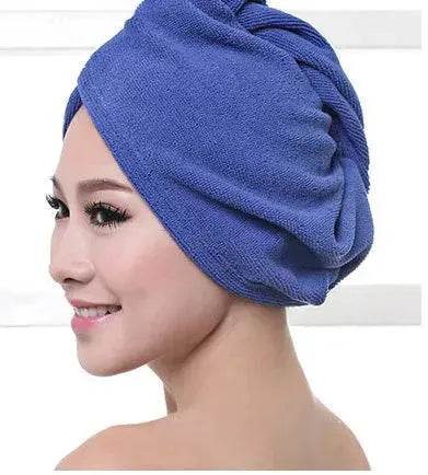 Women's Microfiber Hair Dryer Cap Absorbent Hair Towel. - www.Shopthatapp.com