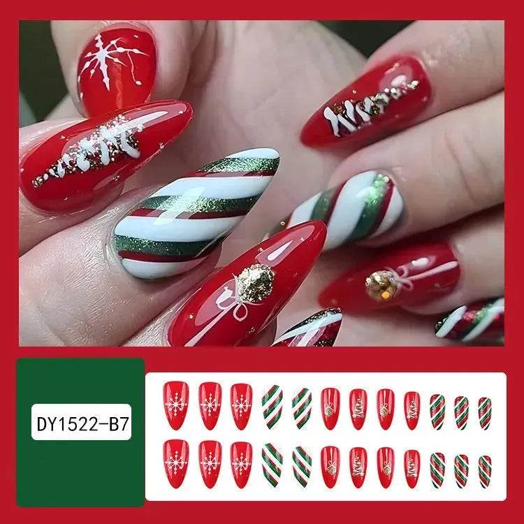 24pcs Christmas False Nail Decal stickers - www.Shopthatapp.com