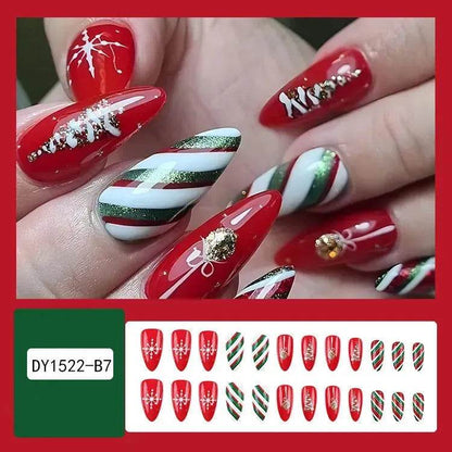 24pcs Christmas False Nail Decal stickers - www.Shopthatapp.com