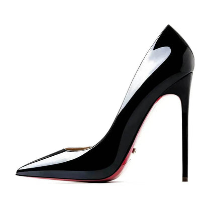 12cm high heels pointed toe stiletto shoes - www.Shopthatapp.com