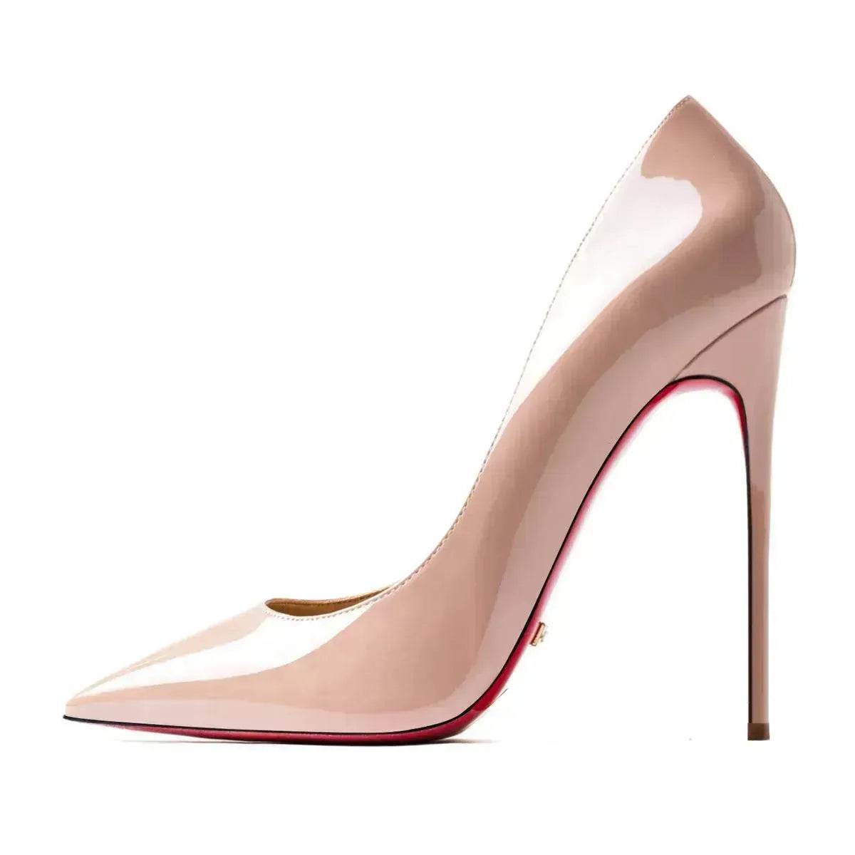 12cm high heels pointed toe stiletto shoes - www.Shopthatapp.com