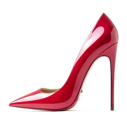 12cm high heels pointed toe stiletto shoes - www.Shopthatapp.com