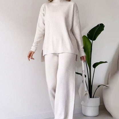 Turtleneck Suit – Stylish Casual Loose-Fit Long Sleeve Outfit - www.Shopthatapp.com