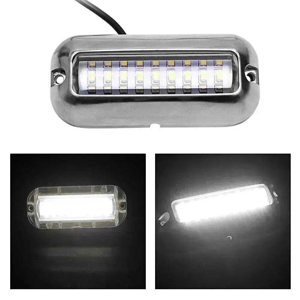 12V led 27 LED marine stainless steel lamp With extension Cable - www.Shopthatapp.com
