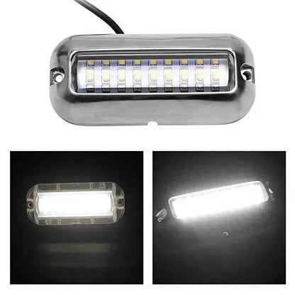 12V led 27 LED marine stainless steel lamp With extension Cable - www.Shopthatapp.com