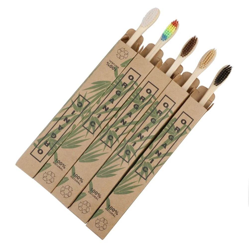 10pcs  Bamboo toothbrushes - www.Shopthatapp.com