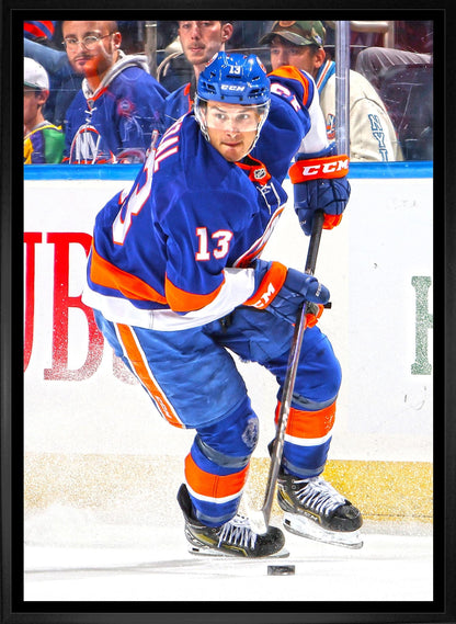 Mathew Barzal 20x29 Framed Canvas New York Islanders - www.Shopthatapp.com