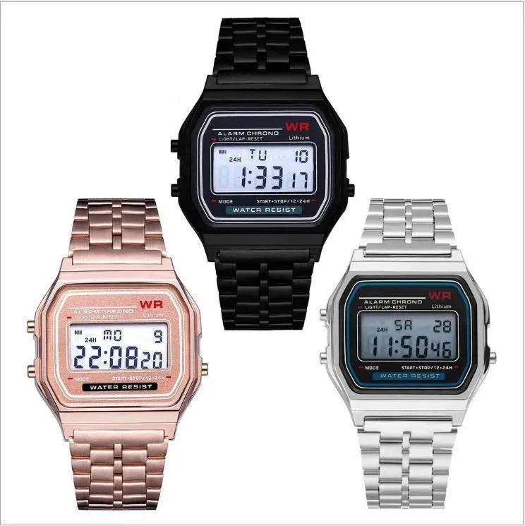 WR F91W Stainless Steel chain Electronic Watch - www.Shopthatapp.com