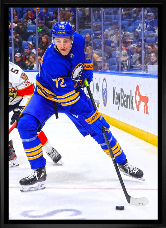 Tage Thompson 20x29 Framed Canvas Buffalo Sabres - www.Shopthatapp.com
