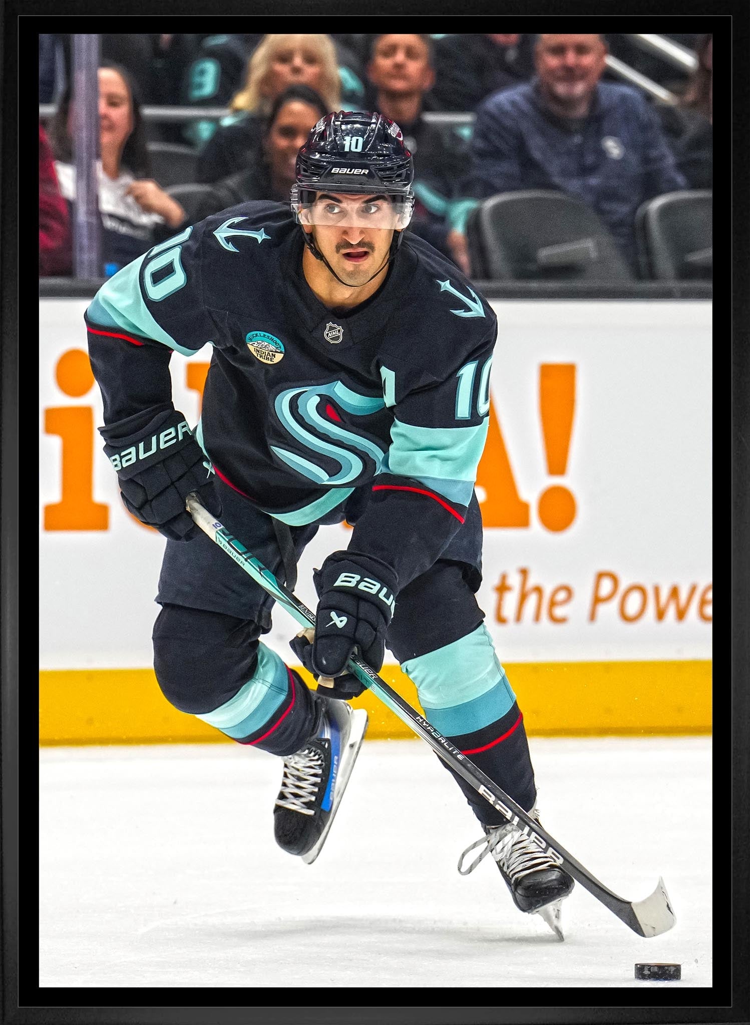 Matty Beniers 20x29 Framed Canvas Seattle Kraken - www.Shopthatapp.com