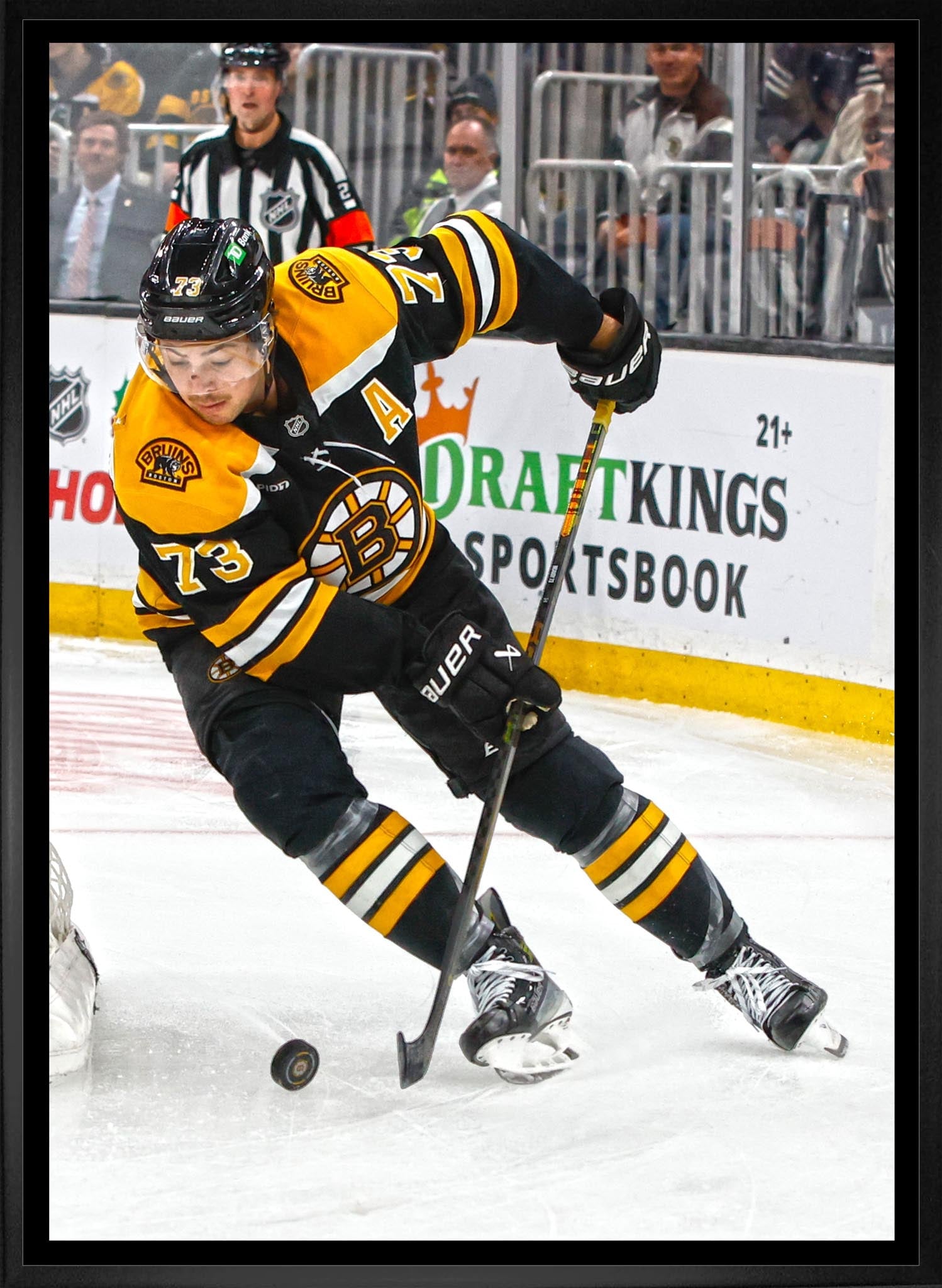 Charlie McAvoy 20x29 Framed Canvas Boston Bruins - www.Shopthatapp.com