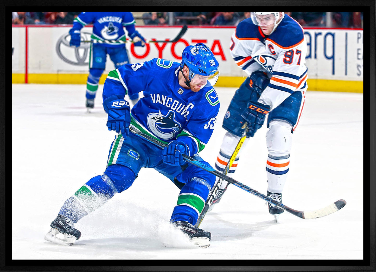 Henrik Sedin 20x29 Framed Canvas Vancouver Canucks - www.Shopthatapp.com