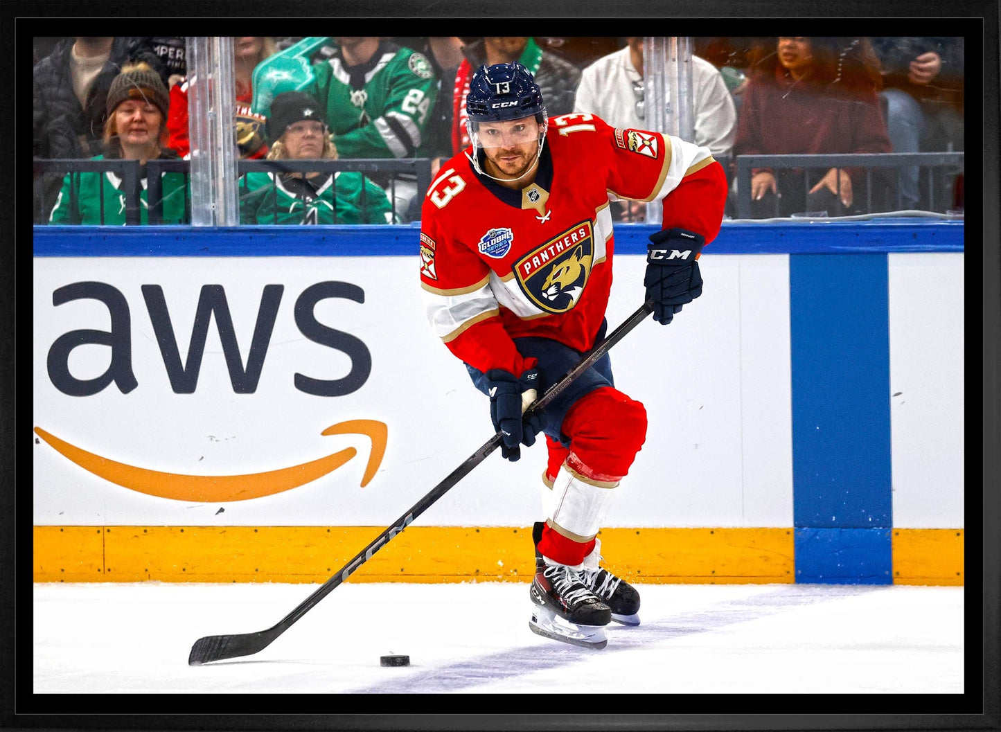 Sam Reinhart 20x29 Framed Canvas Florida Panthers - www.Shopthatapp.com