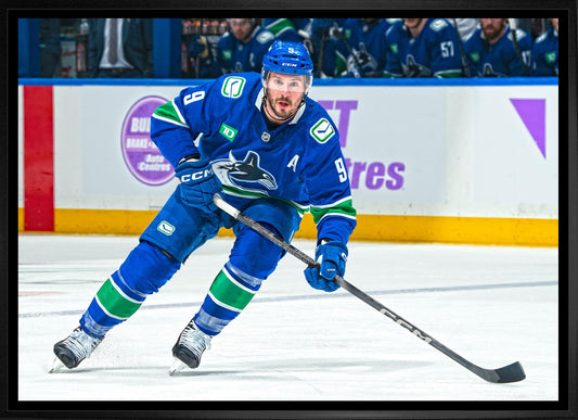 Jonathan Tanner Miller 20x29 Framed Canvas Vancouver Canucks - www.Shopthatapp.com