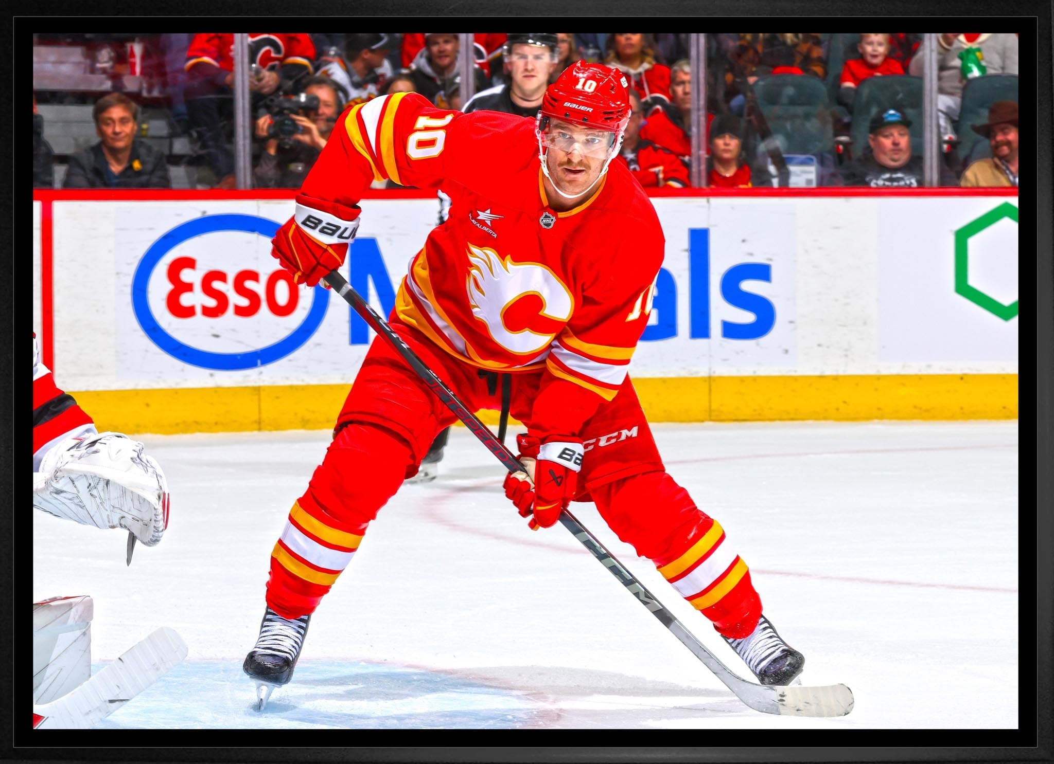 Jonathan Huberdeau 20x29 Framed Canvas Calgary Flames - www.Shopthatapp.com
