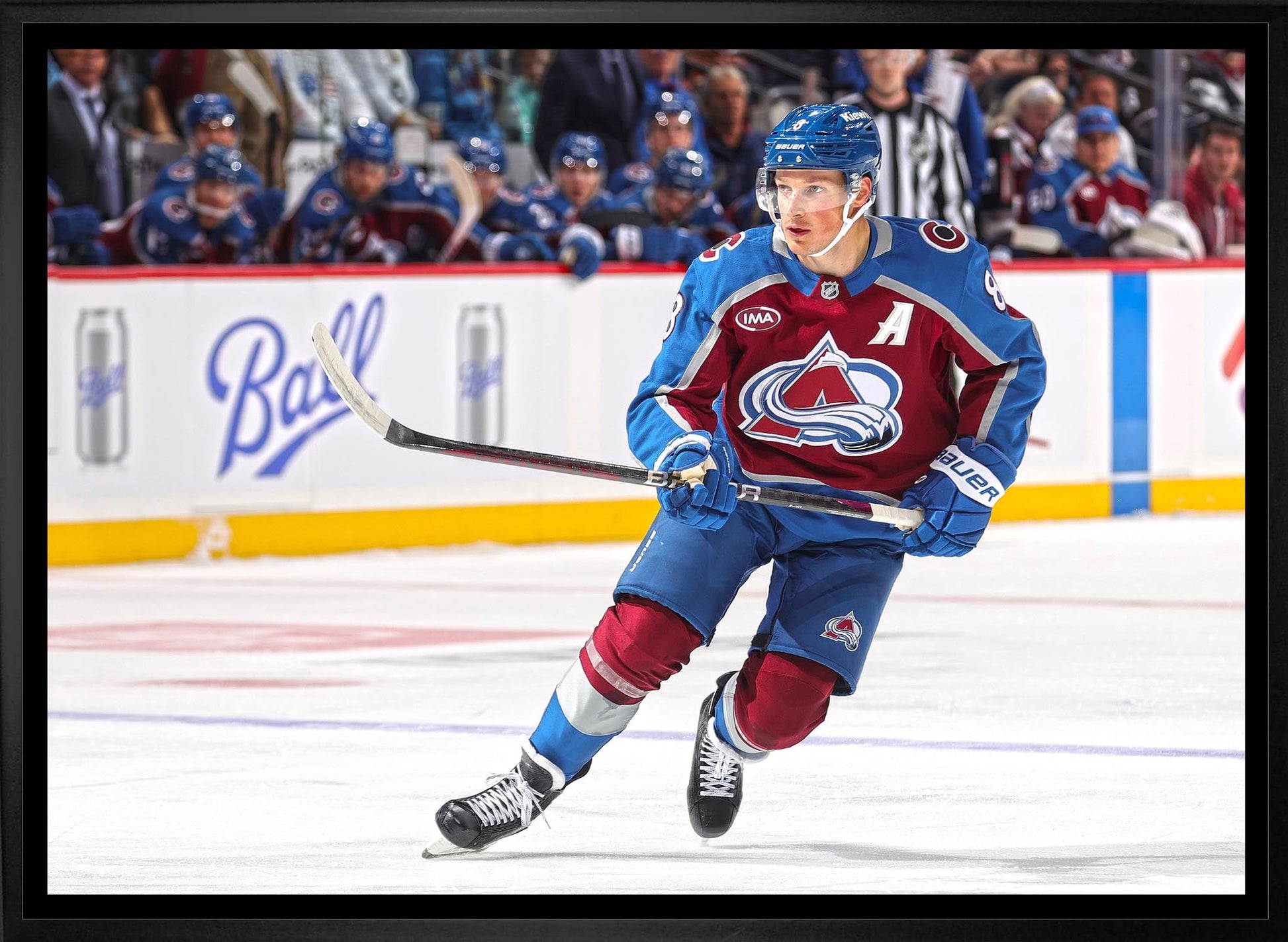 Cale Makar 20x29 Framed Canvas Colorado Avalanche - www.Shopthatapp.com