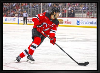 Nico Hischier 20x29 Framed Canvas New Jersey Devils - www.Shopthatapp.com