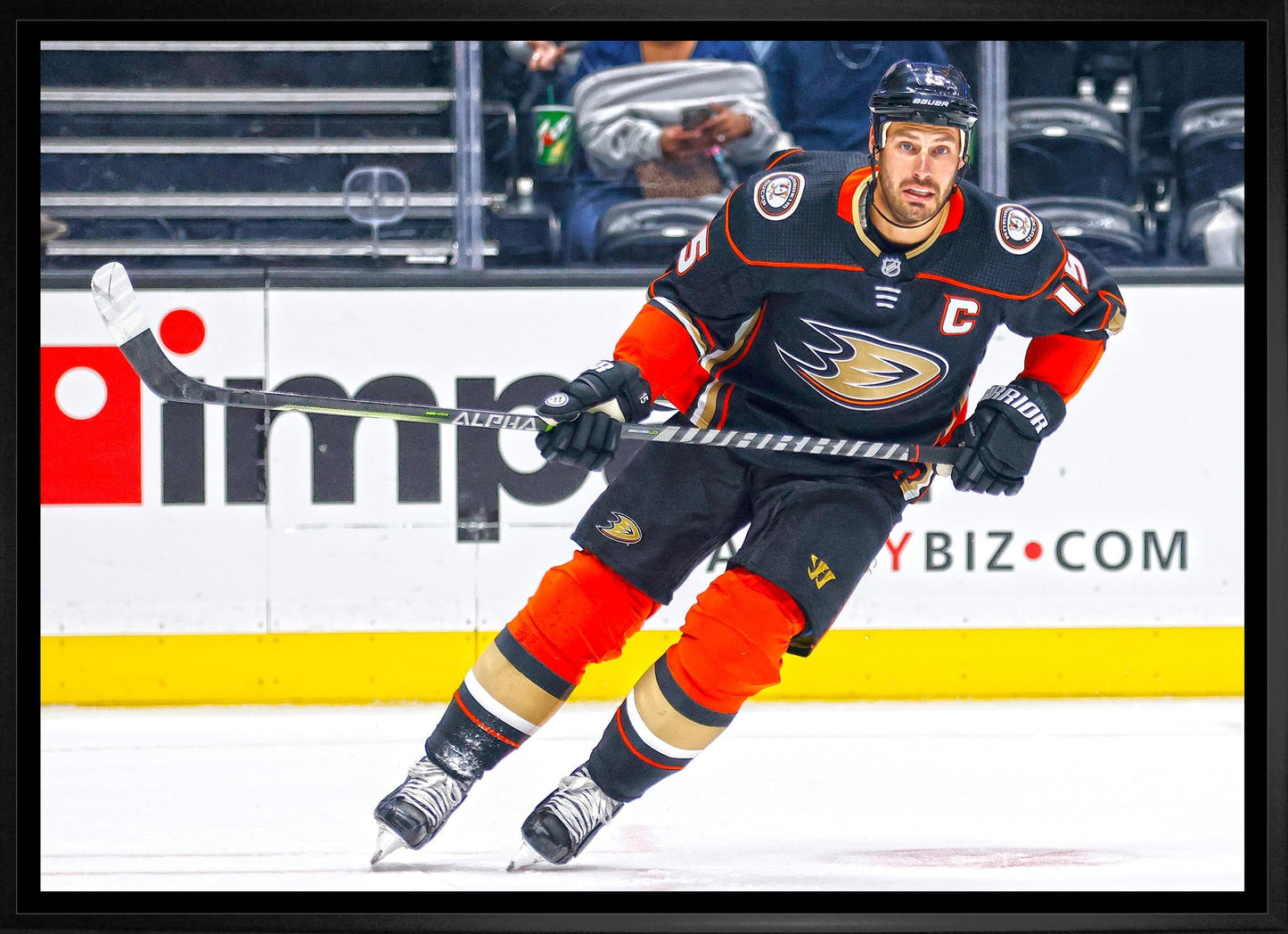 Ryan Getzlaf 20x29 Framed Canvas Anaheim Ducks - www.Shopthatapp.com