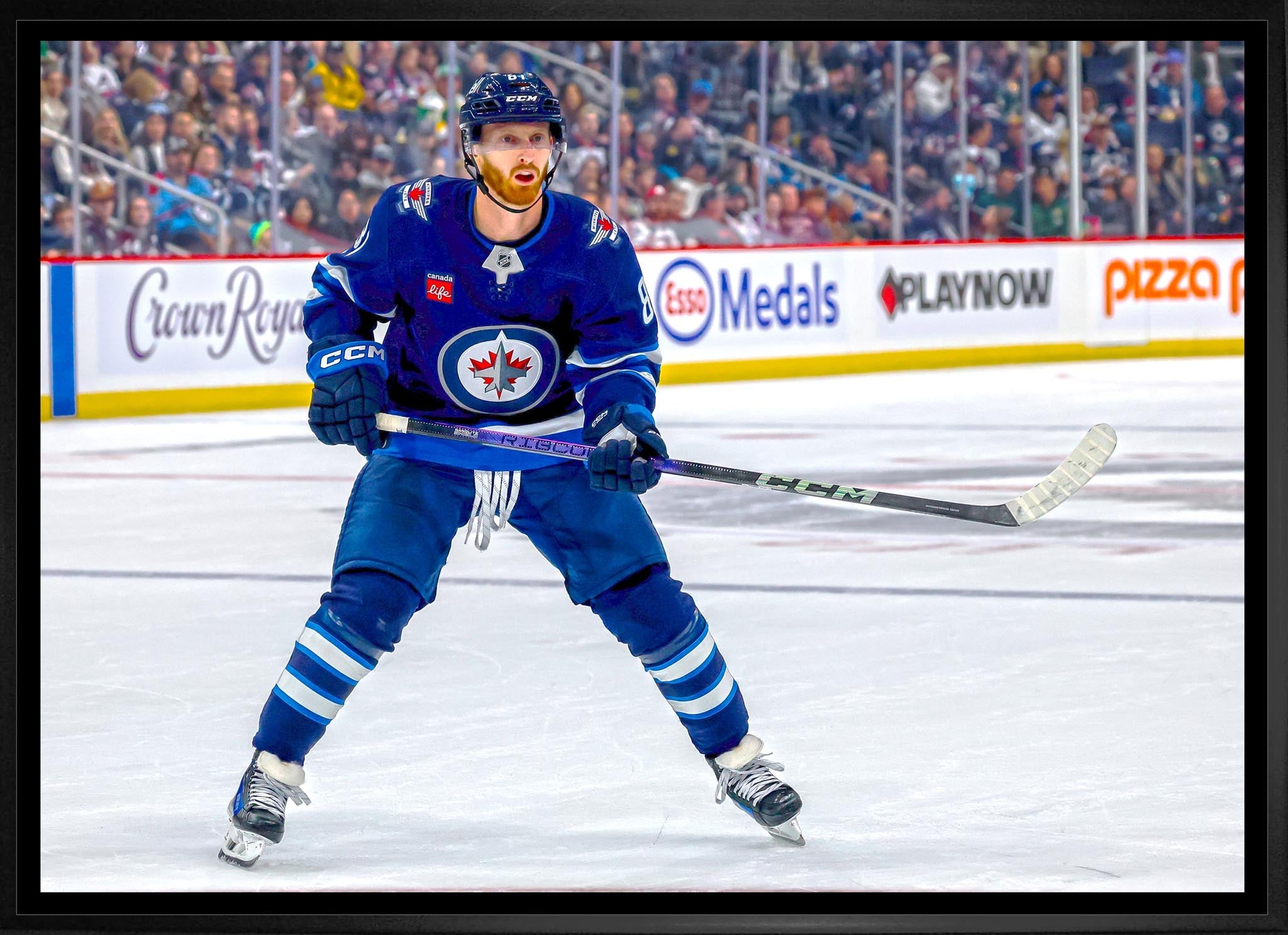 Kyle Connor 20x29 Framed Canvas Winnipeg Jets - www.Shopthatapp.com