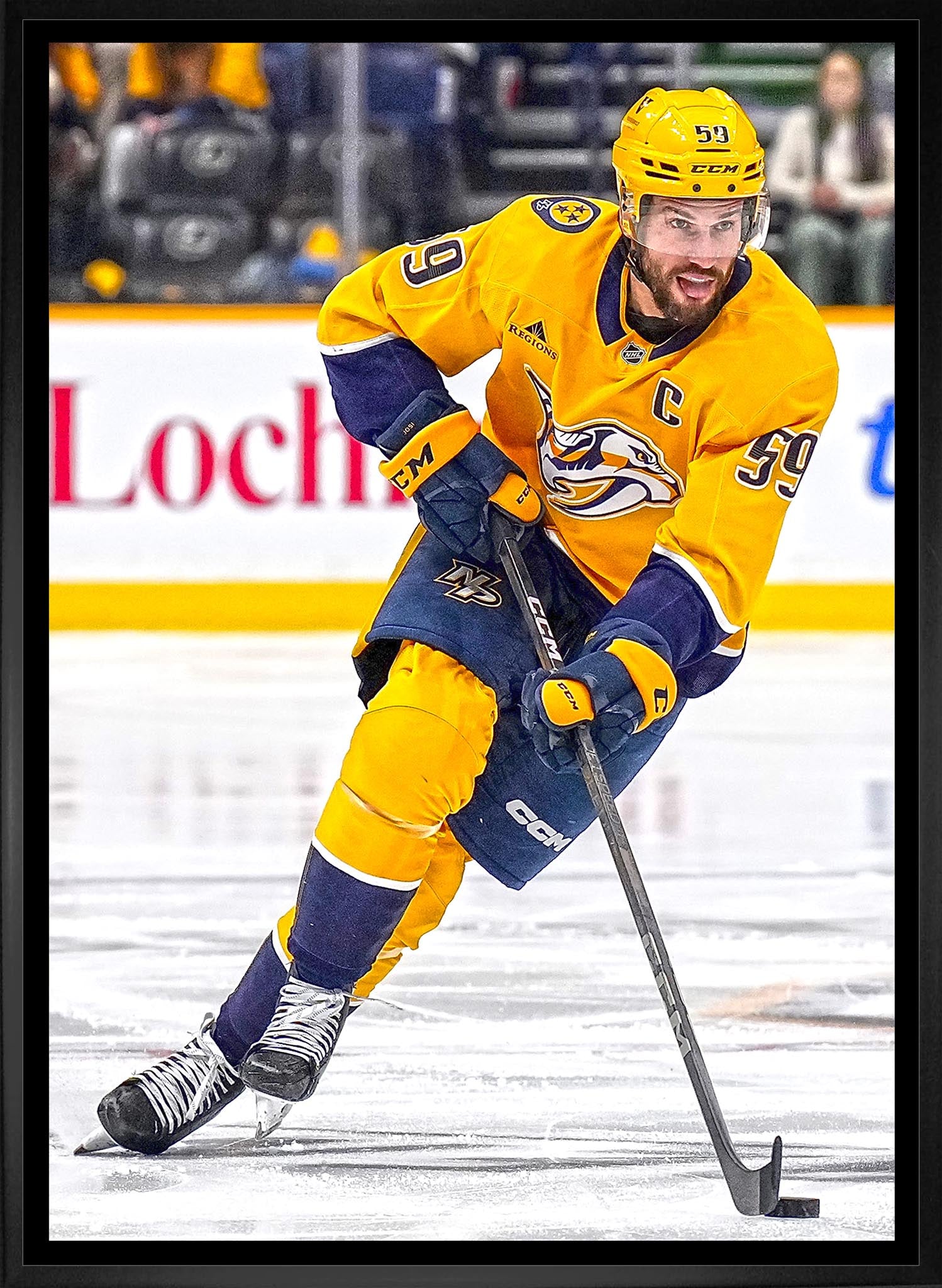 Roman Josi 20x29 Framed Canvas Nashville Predators - www.Shopthatapp.com