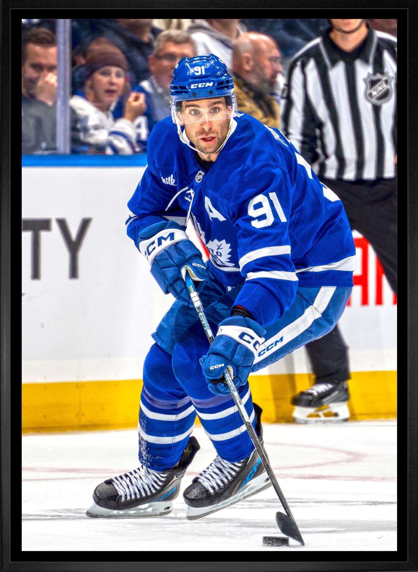 John Tavares 20x29 Framed Canvas Toronto Maple Leafs - www.Shopthatapp.com