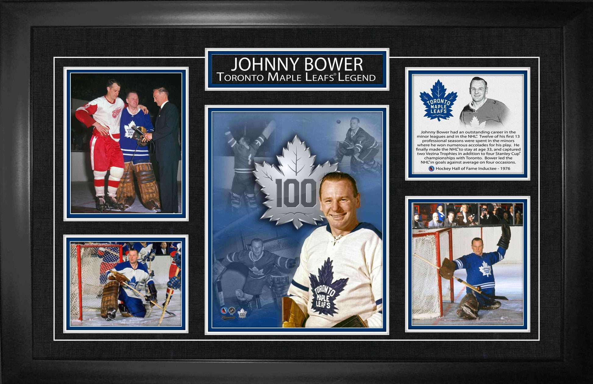 Johnny Bower Framed Career Collage - www.Shopthatapp.com