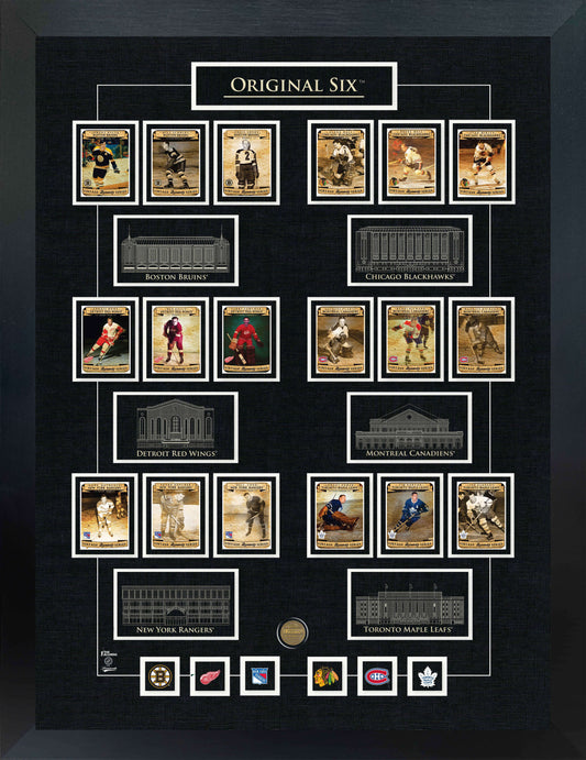 Original Six Collage Framed With 6 Pins - www.Shopthatapp.com