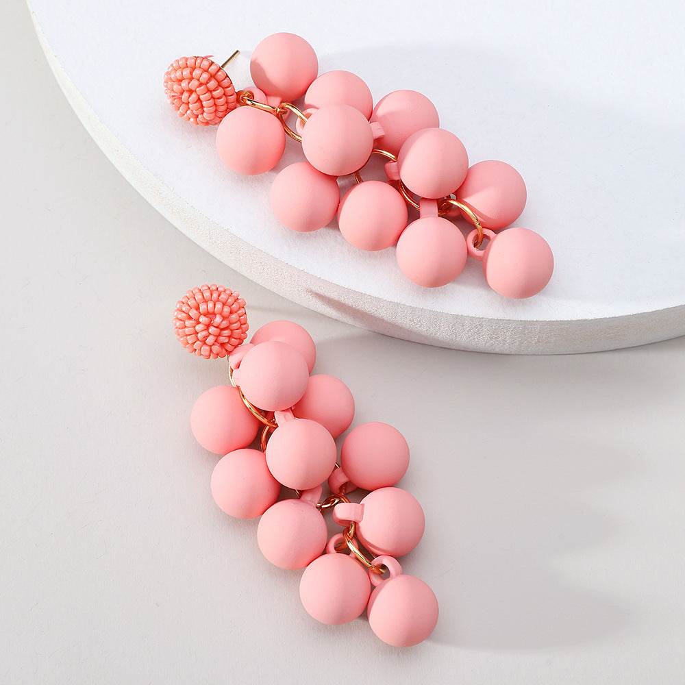 Candy Ball Earrings - Beaded Beach Stud - www.Shopthatapp.com