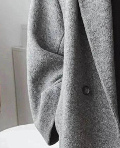 Trench Coat - Winter long wool trench coat for women Cashmere - www.Shopthatapp.com