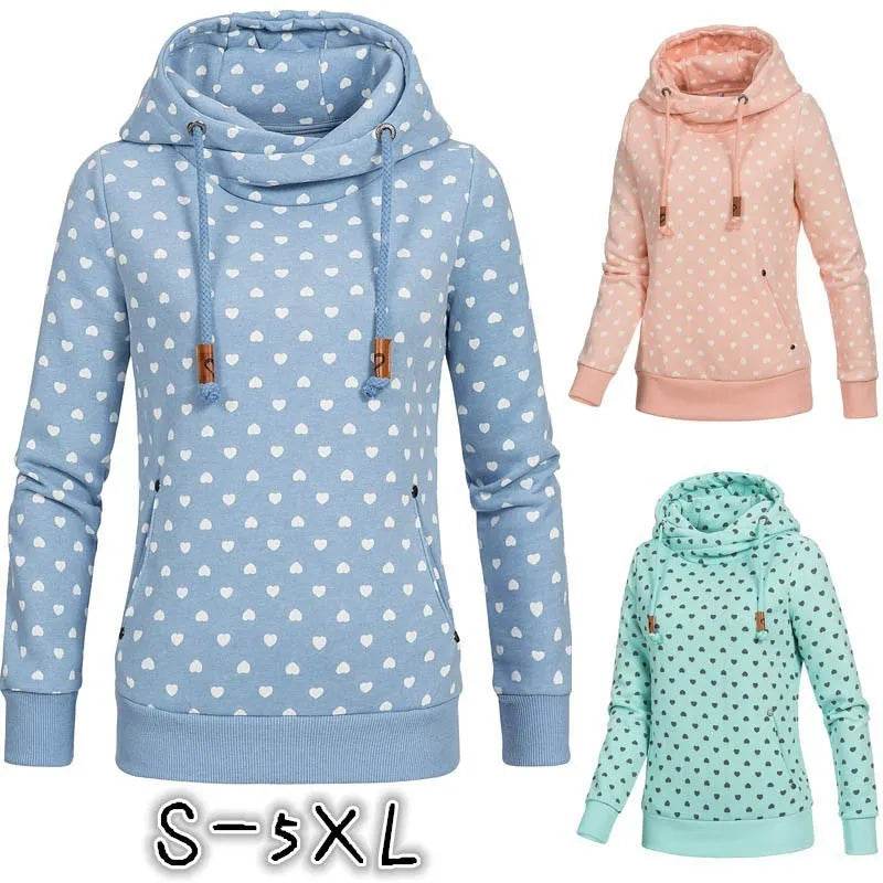 Women Printed loose hooded sweatshirt - www.Shopthatapp.com