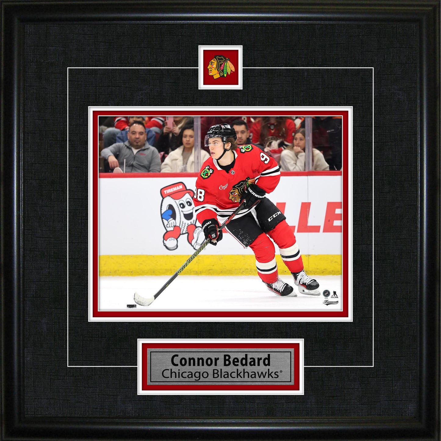 Connor Bedard Framed Pin & Plate Chicago Blackhawks - www.Shopthatapp.com