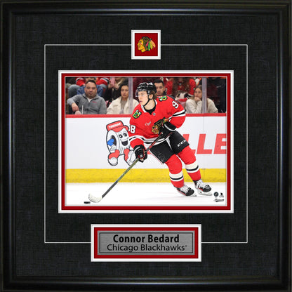 Connor Bedard Framed Pin & Plate Chicago Blackhawks - www.Shopthatapp.com